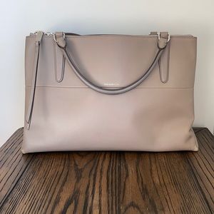 Gray Leather Coach Bag